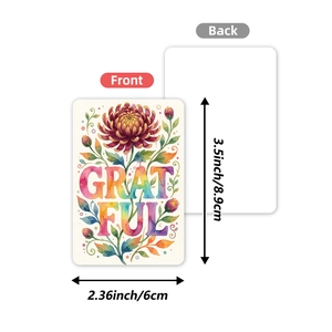 36er-Set bunte Dankeskarten mit Aquarellblumen, Grußkarten im Format 9x6 cm für Dankesgrüße