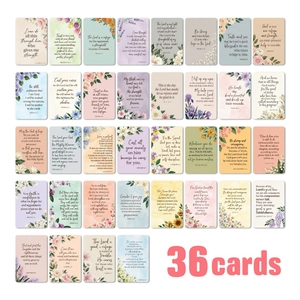 Watercolor Floral Bible Verse Cards Inspirational Scripture Quotes Cardstock Encouragement Religious Prayer Greeting Cards Wall Decor Gifts