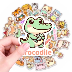 50 graziosi adesivi per animali dei cartoni animati per bambini in PVC impermeabile