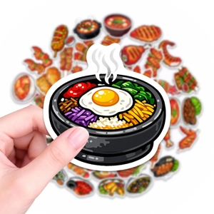50 adesivi impermeabili cucina giapponese BBQ e cibo asiatico per laptop e quaderni