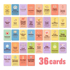 Positive Affirmation Cards Coworkers Friends Kids Encouragement Thinking Quotes With Cute Cartoon Illustrations Greeting Cards