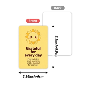 36 Positive Affirmation Cards for Friends and Family with Cartoon Sun and Rounded Corners