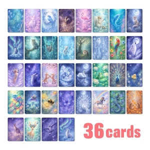 Dreamy Animal Illustration Art Cards Collection Aesthetic Starry Sky Message Cards For Home Decor Gift Journaling Scrapbooking