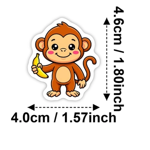 50 pieces cute cartoon monkey waterproof stickers for kids journals and laptops