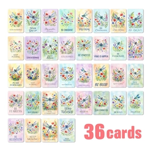 Aquarell Libelle Blume Inspirierende Karten Positive Motivierende Zitate Kunstdruckpapier Geschenk Schreibwaren Büro Schule Zubehör