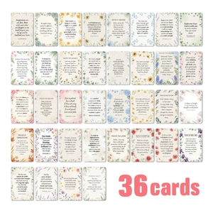 Carte di Preghiera con Scritture Floreali Ispirazione Versetto Biblico Regalo Religioso per Donne Forniture Chiesa
