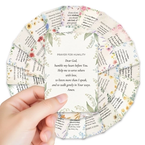 Set di 36 cartoline di preghiera floreali con citazioni motivazionali e design elegante