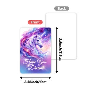 Dreamy unicorn blessing cards with Hope You Dream text and colorful star sky design