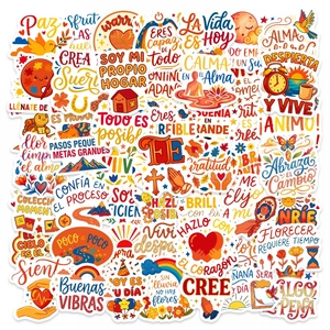 Spanish Inspirational Motivational Stickers Waterproof PVC Vinyl Cartoon Graffiti Decals For Laptop Scrapbook Luggage DIY Decor Gift
