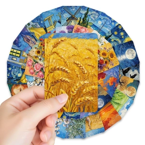 Detailansicht der Van Gogh Kunstkarten mit Sternennacht für die Wanddekoration