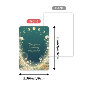 36-pack of inspirational moon flower cards for self-care, 3.5x2.36 inch motivational cards