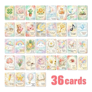 Cartes d'Affirmation Inspirantes Papier Couché Illustration Aquarelle Soins de Soi Citations Positives pour Cadeau