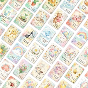Détails de cartes d'autogestion à l'aquarelle avec des citations inspirantes