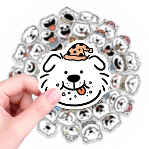50pcs cute puppy stickers waterproof PVC decals for laptop and notebook decoration
