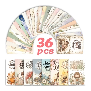 Set mit 36 heilenden Illustrationskarten mit saisonalen Themen und Zitaten