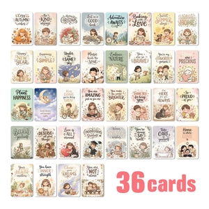 Inspirierende Zitate Karten Warm Heilung Illustration Segen Postkarten Abgerundete Ecken Karton Tägliche Deko Schüler Geschenk Sammlung