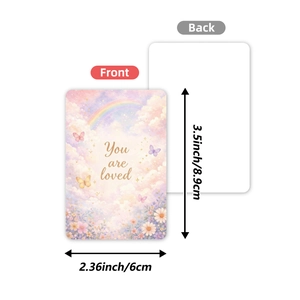 36 Cartoline d'ispirazione oniriche con design arcobaleno e scritta You Are Loved