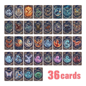 Mythological Fantasy Starry Sky Art Greeting Message Cards Coated Paper Collectible Cards For Blessing Note Writing
