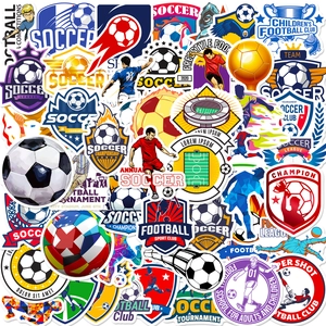Waterproof Soccer Football Stickers PVC Sports Theme Decals For Laptop Luggage Skateboard Water Bottle Fans Gift