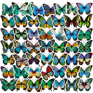 Waterdichte Vinyl Vlinder Stickers Voor Laptop Waterfles Scrapbooking Journaling DIY Decoratieve Natuur Thema Decals
