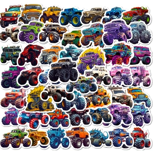 Monster Truck Stickers Cartoon Big Foot Car Waterproof Vinyl Graffiti Decals For Laptop Water Bottle Skateboard Kids Gift