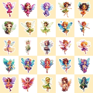 50 graziosi adesivi a forma di fata dei fiori e ali di angelo per decorazioni bimba