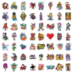 Variety pack of 50 cool graffiti stickers for skateboards, laptops, and luggage cases
