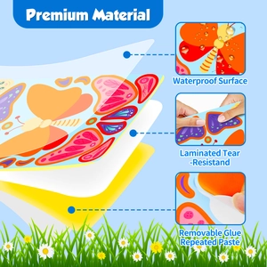 Waterproof butterfly DIY stickers for kids with multi-layer tear-resistant material