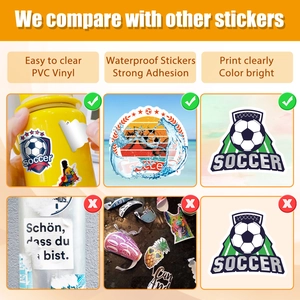 Adesivi per calcio in vinile PVC impermeabili con forte adesione e design vivaci