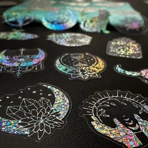 Holographic Respect for Bikers and magic world laser stickers for cars and laptops