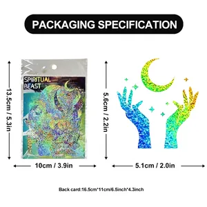Holographic Respect for Bikers laser stickers set with detailed size specifications