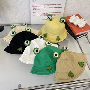 Chapeaux bob grenouille mignons en plusieurs couleurs avec yeux 3D pour la plage