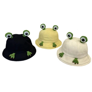 Bobs mignons thème grenouille en noir jaune et blanc crème avec yeux 3D et pattes