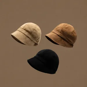 Vintage Imitatie Suède Beret Voor Vrouwen Herfst Winter Newsboy Pet Effen Kleur Warme Baker Boy Hat Retro Japanse Stijl