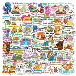 Funny Humorous Cartoon Animal Stickers Waterproof PVC Vinyl Decals For Laptop Water Bottle Scrapbooking Journaling Gift