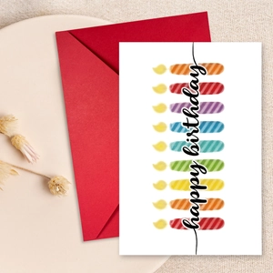 Biglietti di Auguri di Compleanno Colorati Con Buste Rosse Assortimento di Biglietti di Auguri per Regali di Celebrazione