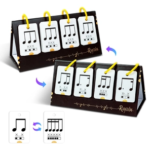 Set di 72 carte educative sul ritmo musicale con supporto da tavolo per bambini