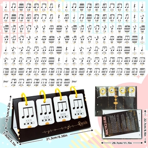 Set di 72 carte per educazione musicale con supporto per apprendimento ritmo bambini