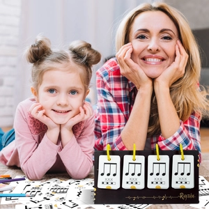 Kit per l'apprendimento del ritmo musicale con 72 schede per l'istruzione precoce