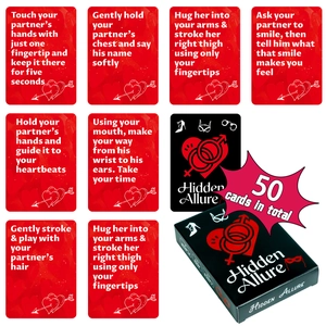 Hidden Allure Juego de Cartas Interactivo para Parejas Para Noches Románticas Preguntas para Fortalecer la Relación Cartas Adultos