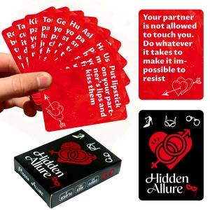 Juego de 50 cartas románticas Hidden Allure para parejas con caja de regalo elegante