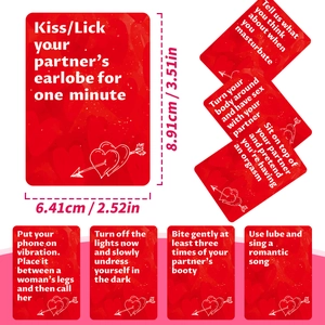 Juego de cartas romántico para parejas con 50 desafíos interactivos y diseños de corazón