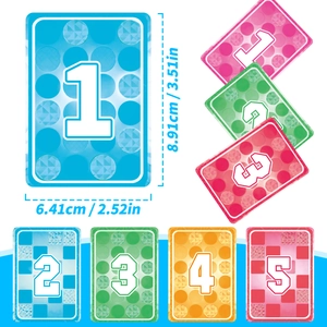 Set of 50 colorful numeric cards for quick-thinking board games with 3.5x2.5 inch dimensions