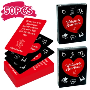 Whisper & Heartbeat 50-piece couple interaction card game set for romantic activities