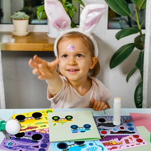 Kids monster truck stickers for DIY creative face-changing puzzles and handicraft