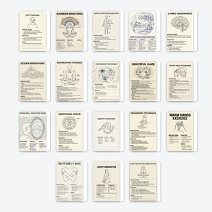Carte di Meditazione Mindfulness per la Regolazione Emotiva Terapia Psicologica Carte Istruttive Decorazione da Tavolo Regalo di Psicologia