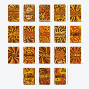 70s Retro Groovy Affirmation Cards Art Paper Aesthetic Positive Encouragement Cards For Home Wall Decor Scrapbooking Gift