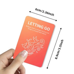 Set of 18 meditation therapy cards for daily relaxation featuring Letting Go design