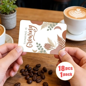 Détail de 18 cartes d'affirmation bohèmes avec motif floral Thinking is Growing