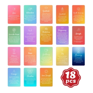 Rainbow Gradient Affirmation Cards Set For Mindfulness Healing Meditation Positive Quotes Art Paper Desk Decor Gift